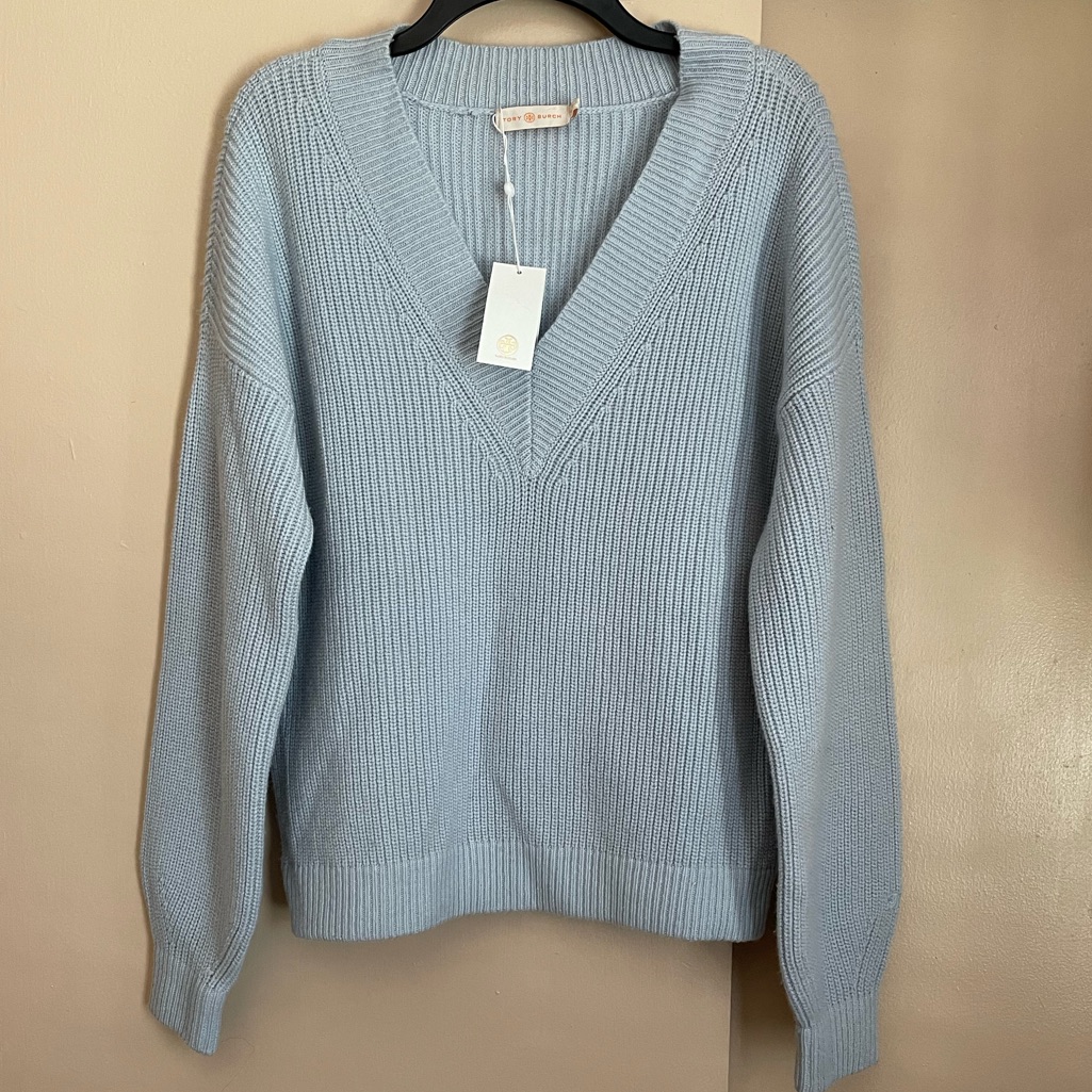 Tory Burch Light Blue Sweater